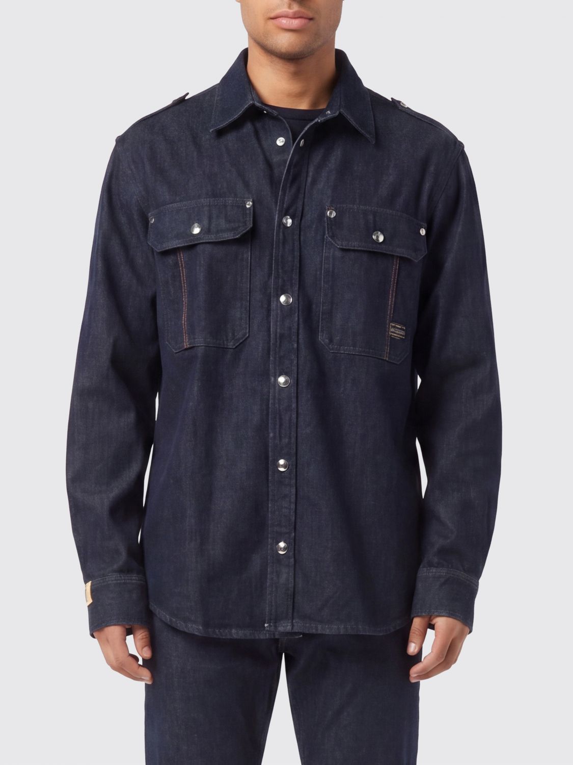 Shirt Men color Denim