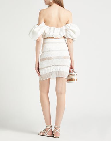 Woman Mini skirt White Size ONESIZE Polyester, Cotton, Nylon