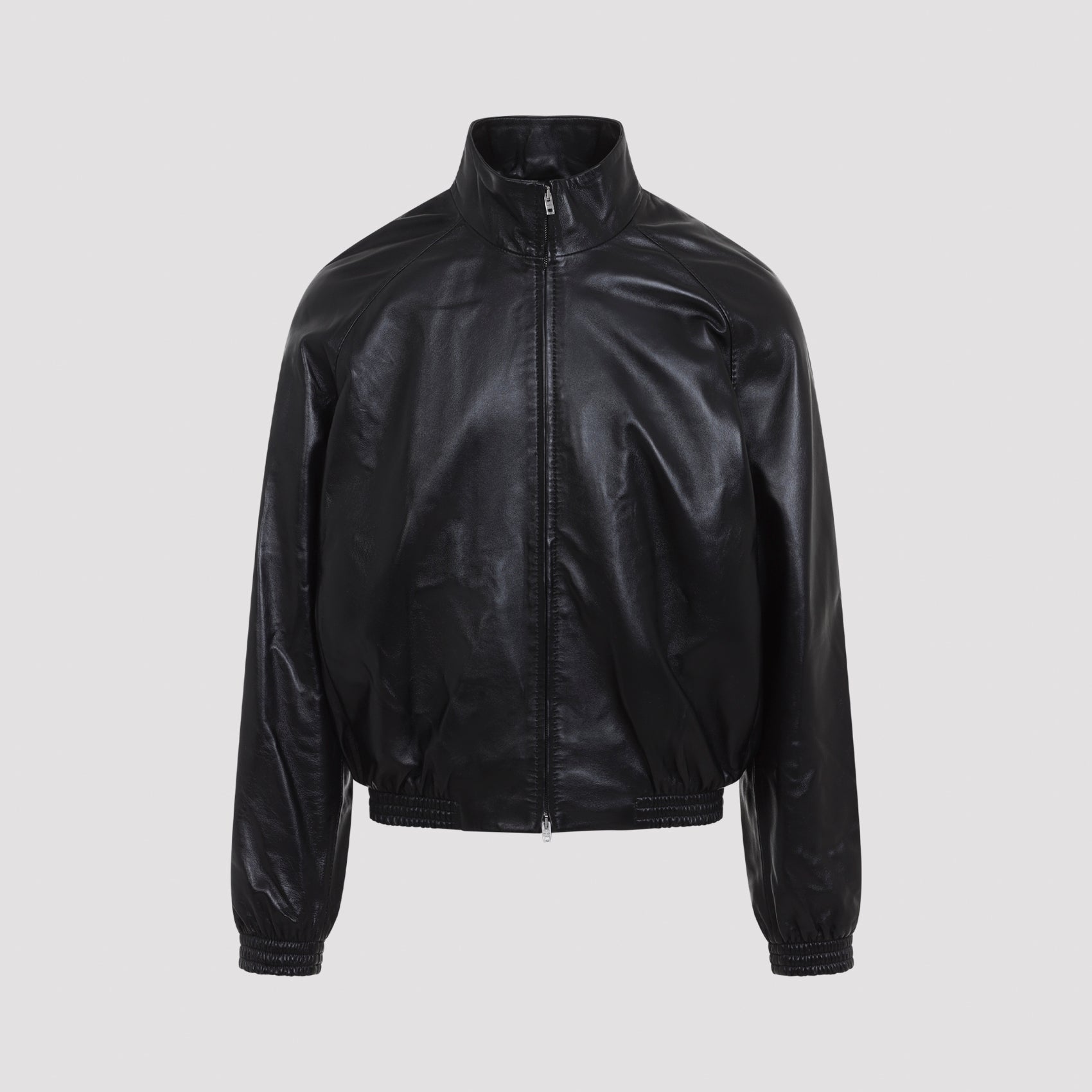 LETHEstanether Lamb Leather Bomber Jacket
