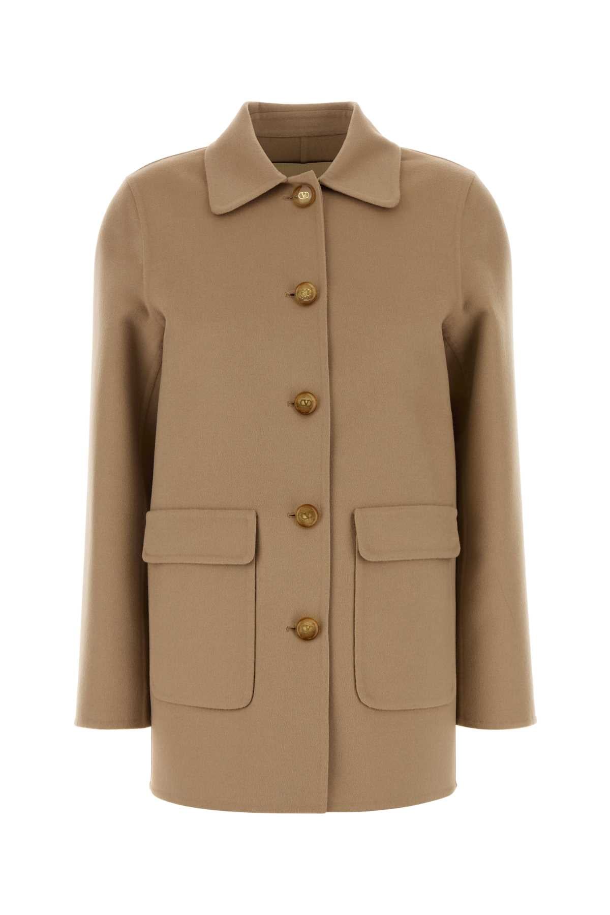 Virgin Wool & Cashmere Coat — Beige
