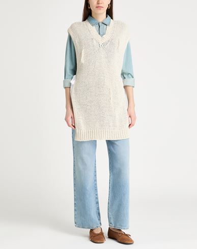 Woman Sweater Ivory Size 0 Cotton, Polyamide, Linen