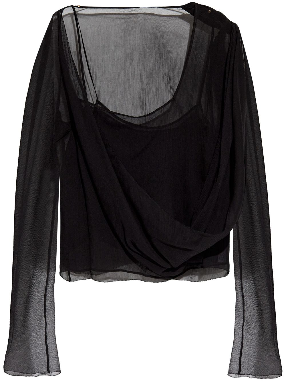 Sheer blouse - Black