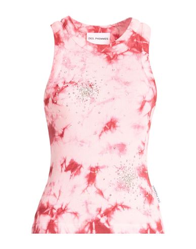 Des_phemmes Woman Tank top Pink Size 4 Cotton