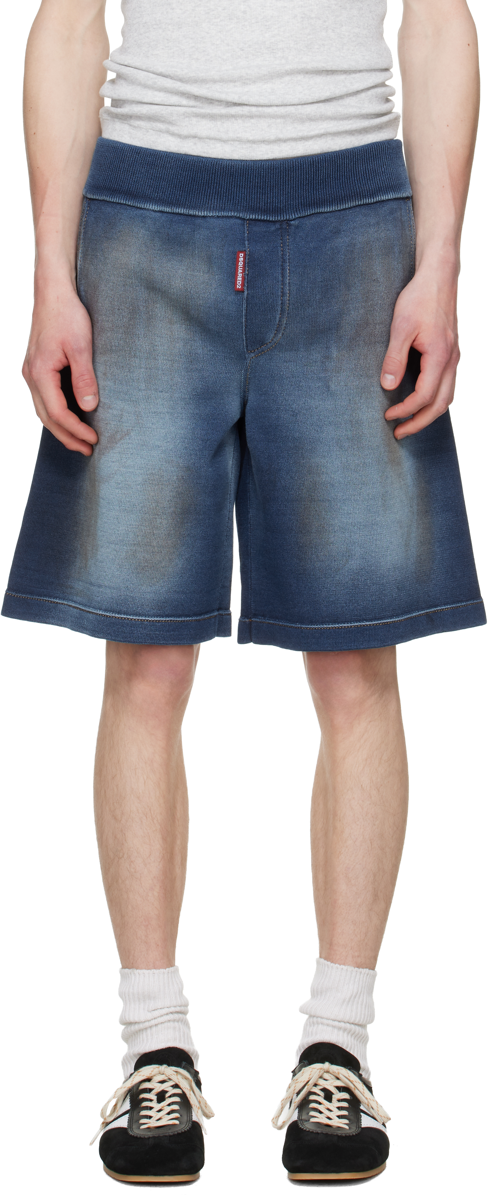 Indigo Knit Shorts