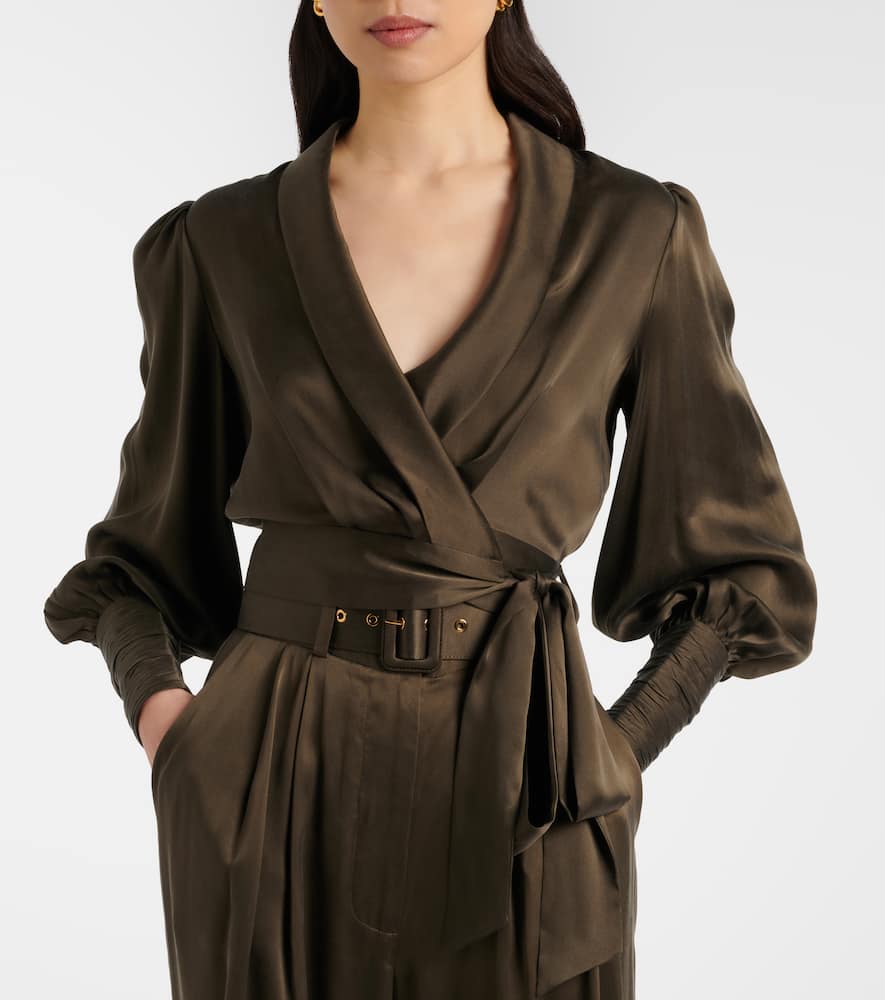 Silk wrap top