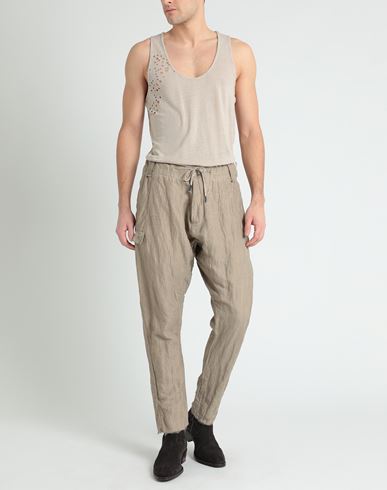 Man Tank top Beige Size S Linen, Viscose