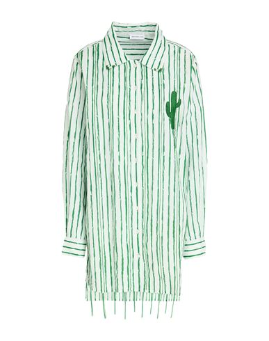 Woman Mini dress Green Size 1 Cotton