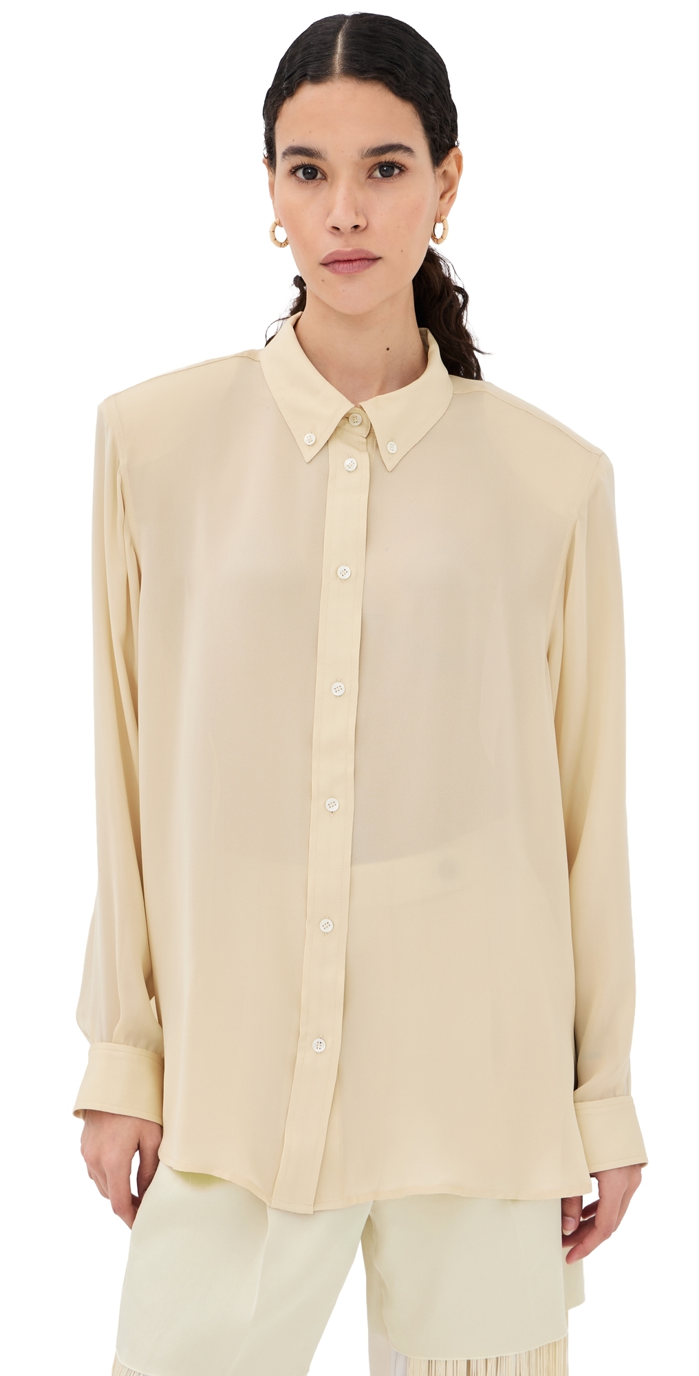Ralf Silk Classic Oversized 1980's Men's Shirt Butter