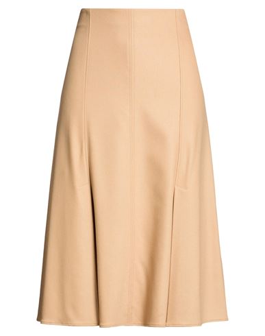 Woman Midi skirt Camel Size 4 Wool, Cashmere, Elastane