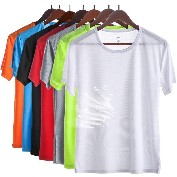 Multicolor Quick Dry Short Sleeve O-Neck Sport T Shirt Gym Jerseys Fitness Shirt Trainer Running T-Shirt Men's Breathable Sportswear