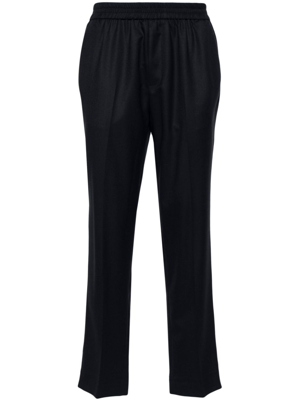 Pressed-crease wool tapered trousers - Blue
