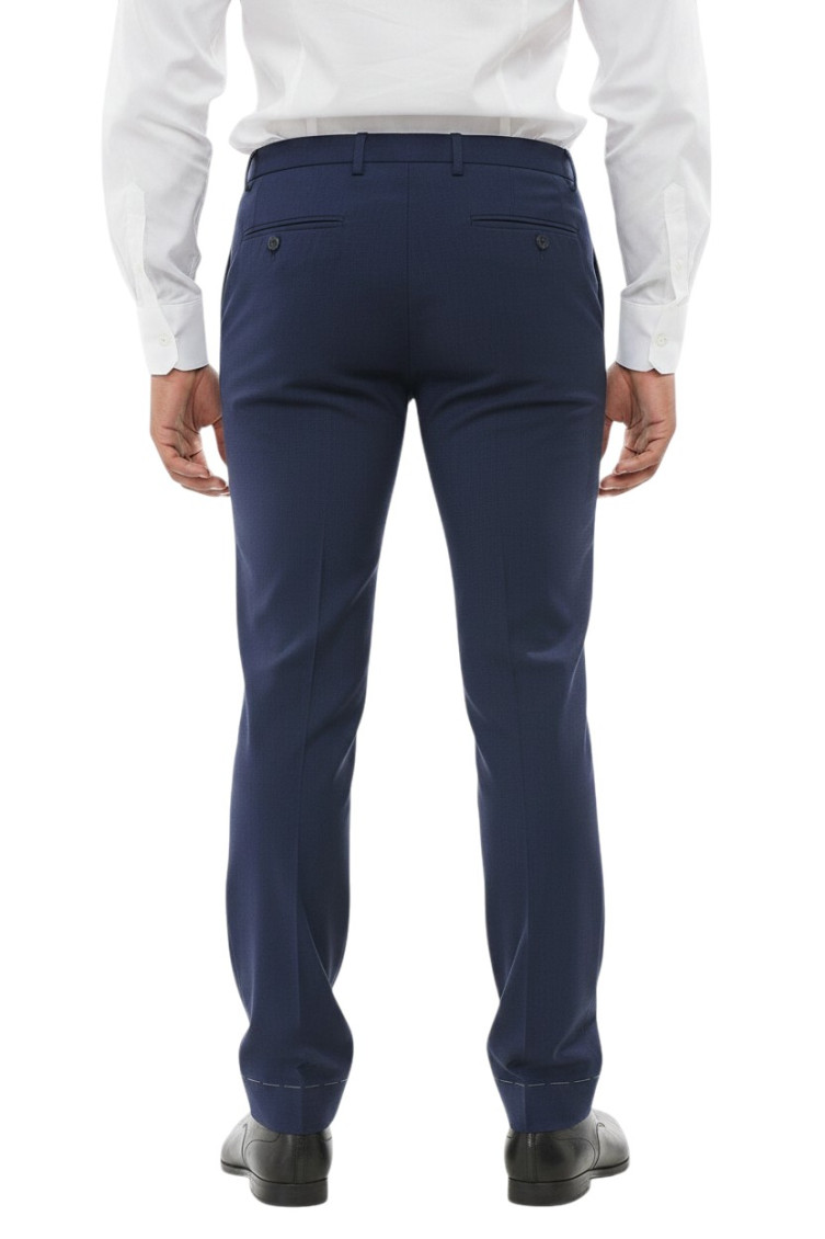Navy Blue Tailored Trousers
