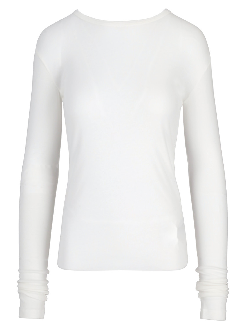 White Solid Crew Neck T-Shirt