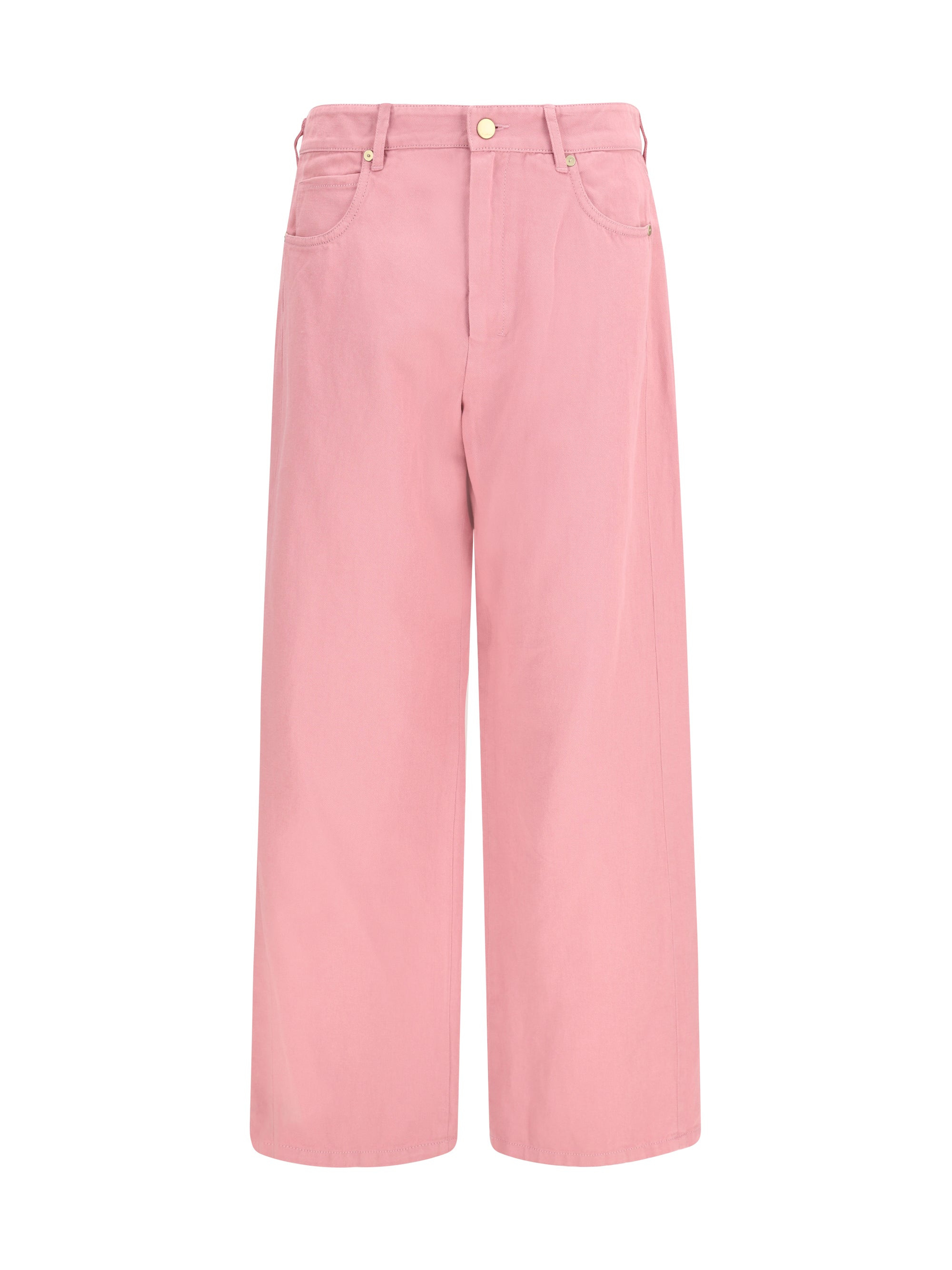 Cotton-Linen Trousers — Pink