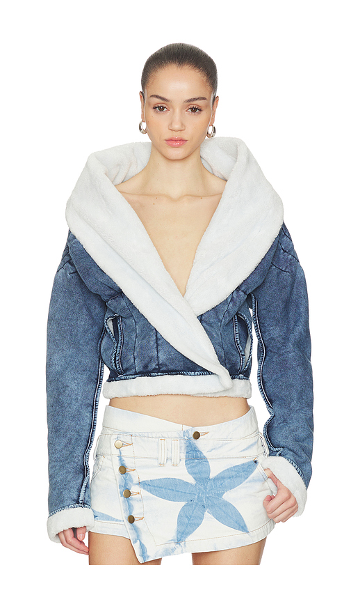 Masha Popova Bathrobe Vortex Jacket in Blue. M. Also in