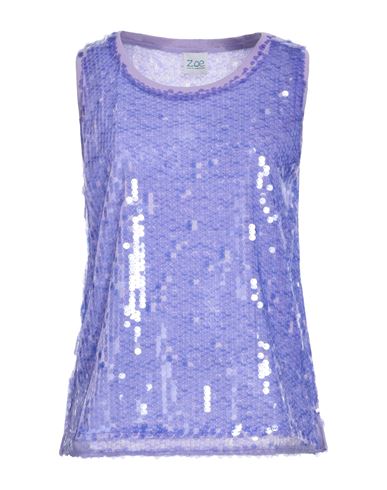 Z. o.e. Zone Of Embroidered Woman Top Lilac Size XS Viscose, Polyamide