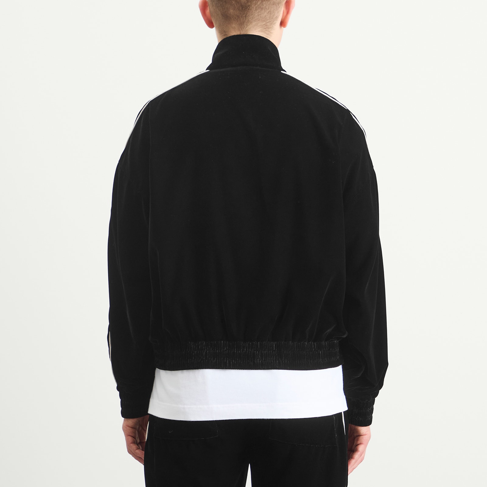 Men's Velour Track Jacket Black