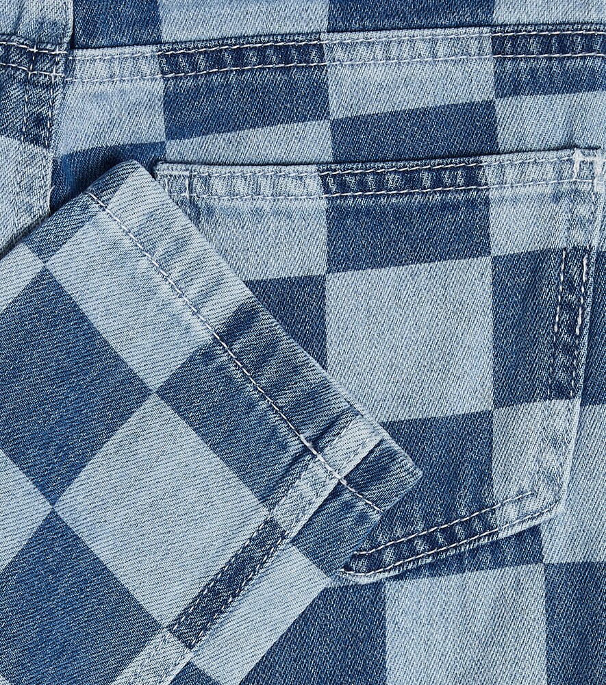Checked jeans