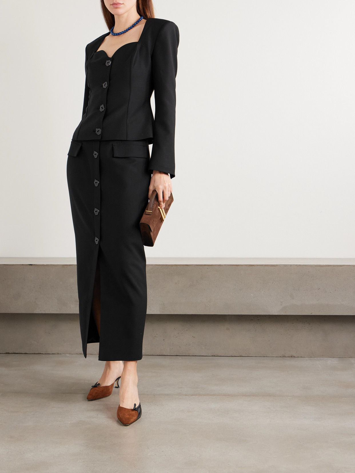 L'eclaireur Wool-blend Blouse - Black