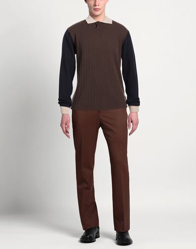 Man Sweater Brown Size L Merino Wool, Cashmere