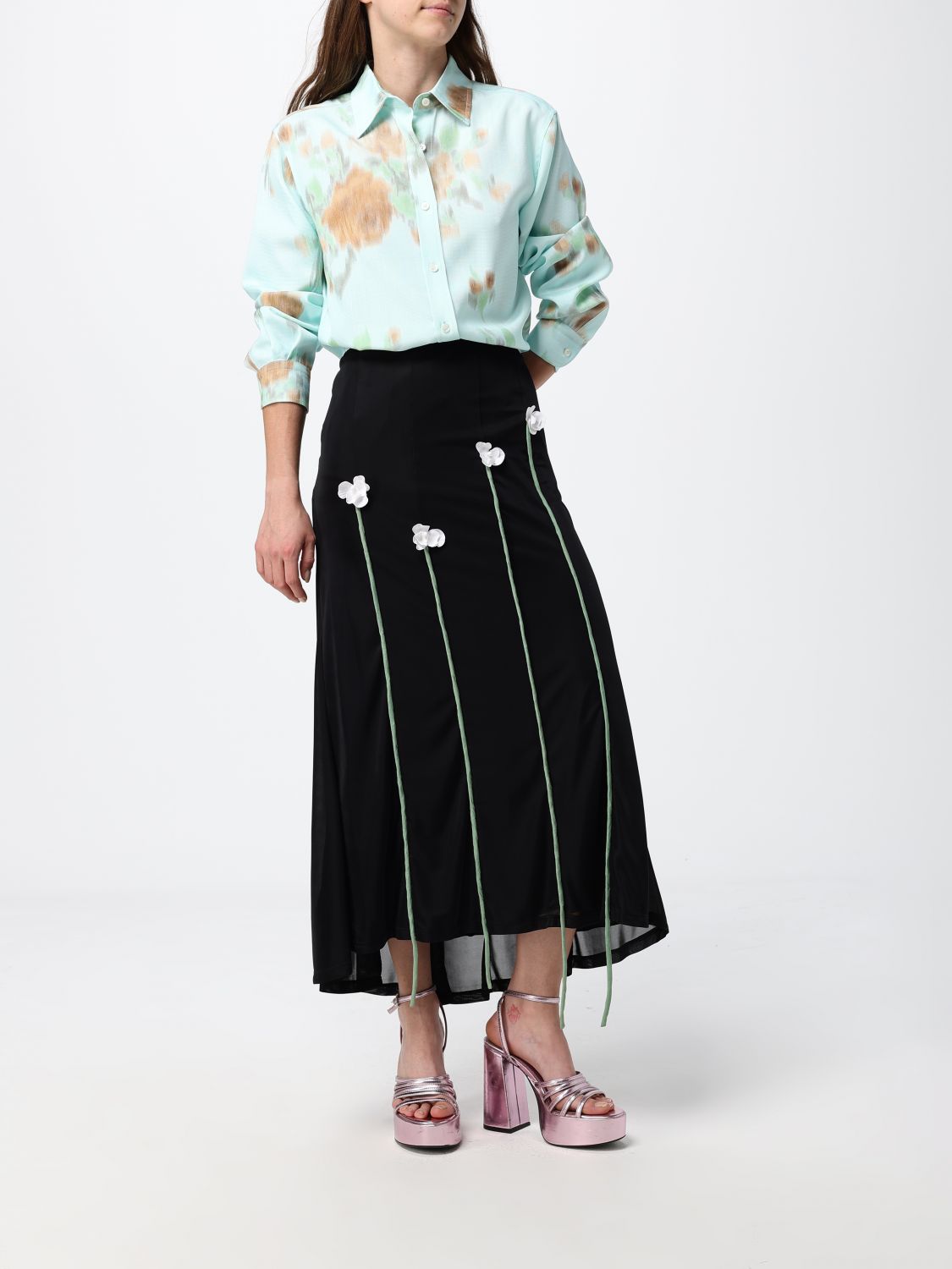 Shirt Woman color Gnawed Blue