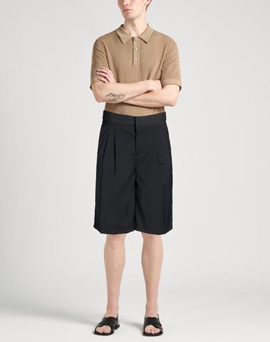 Man Shorts & Bermuda Shorts Black Size 30 Polyester, Wool, Elastane