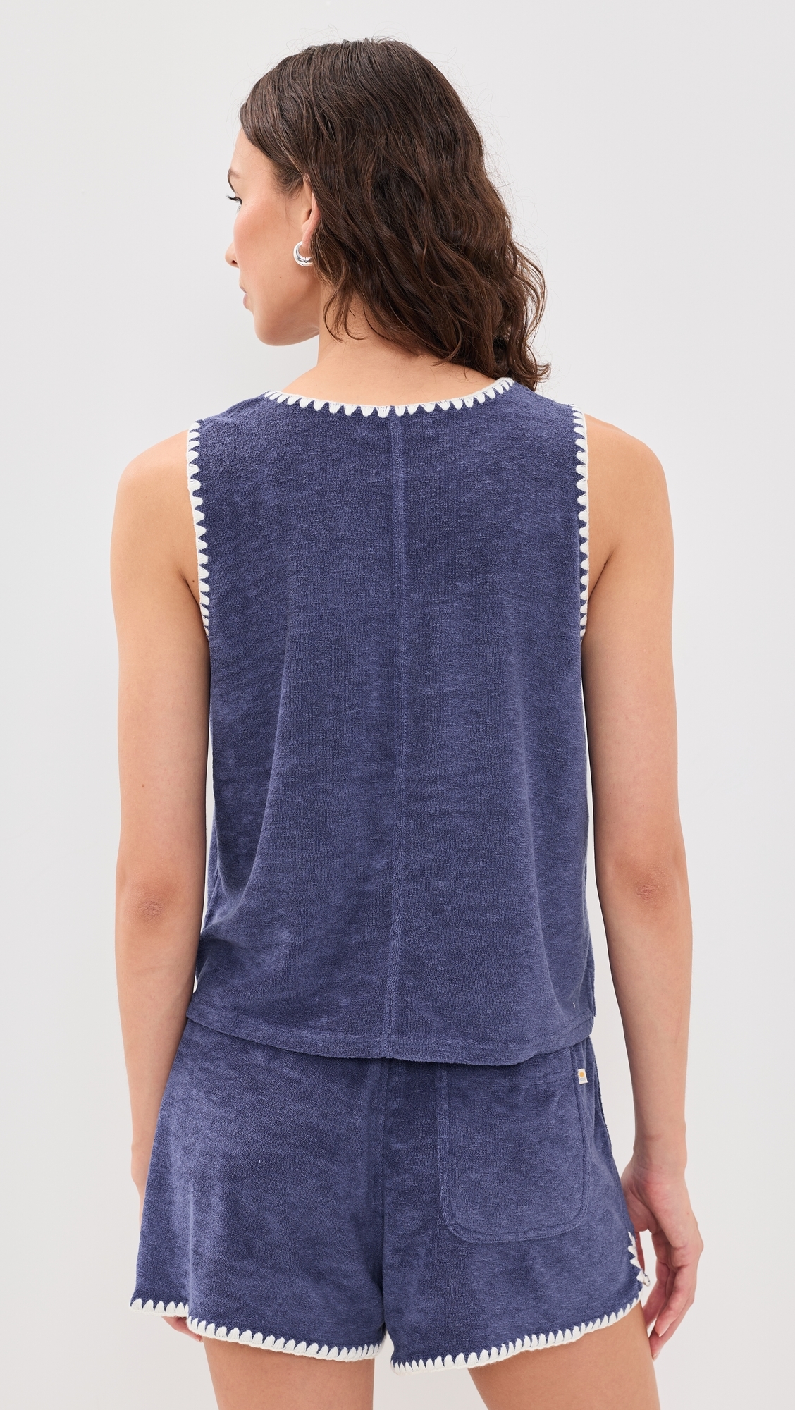 Towel Terry Shell Tank Deep Cobalt
