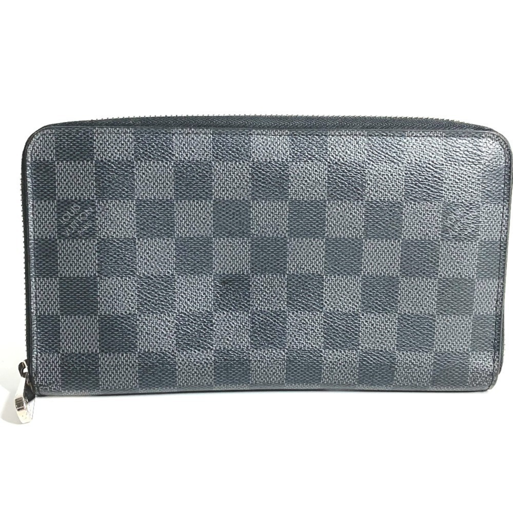 Louis Vuitton Black Damier Graphite Damier Graphite Long Wallet Bi-Fold Pre-Owned
