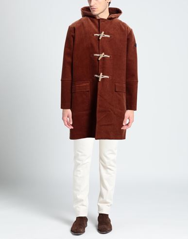 Man Coat Rust Size 40 Cotton, Elastane