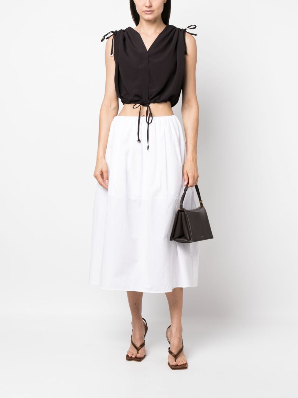 Véronique Leroy Silk Crepe Gather Top
