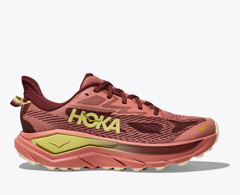 HOKA Women's Challenger 8 Shoes in Blush/Dark Cedar