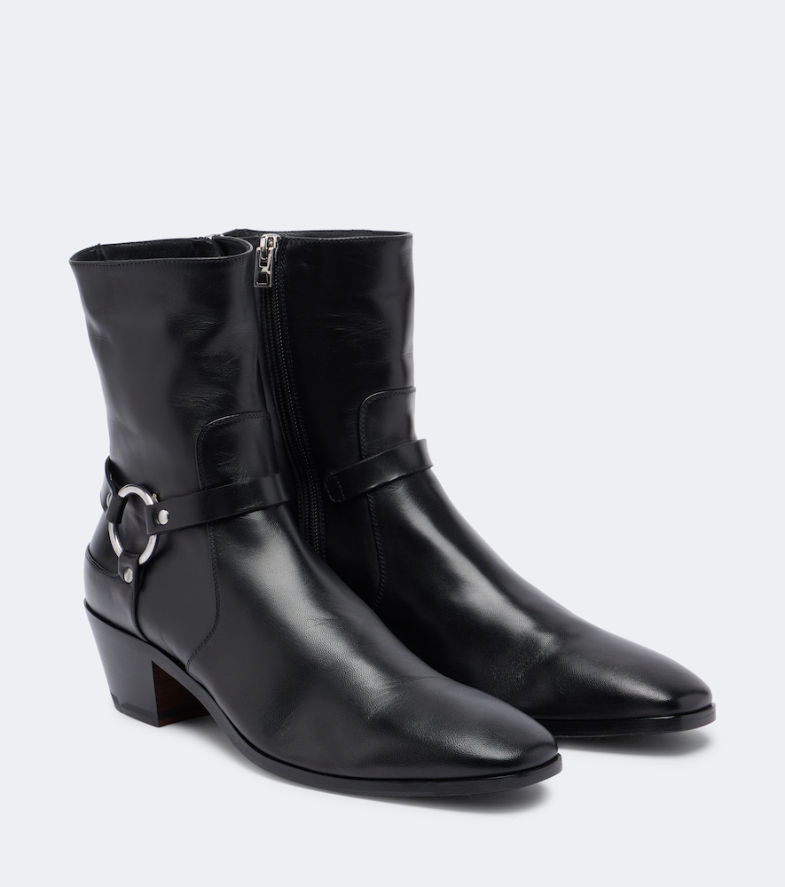 Leather ankle boots