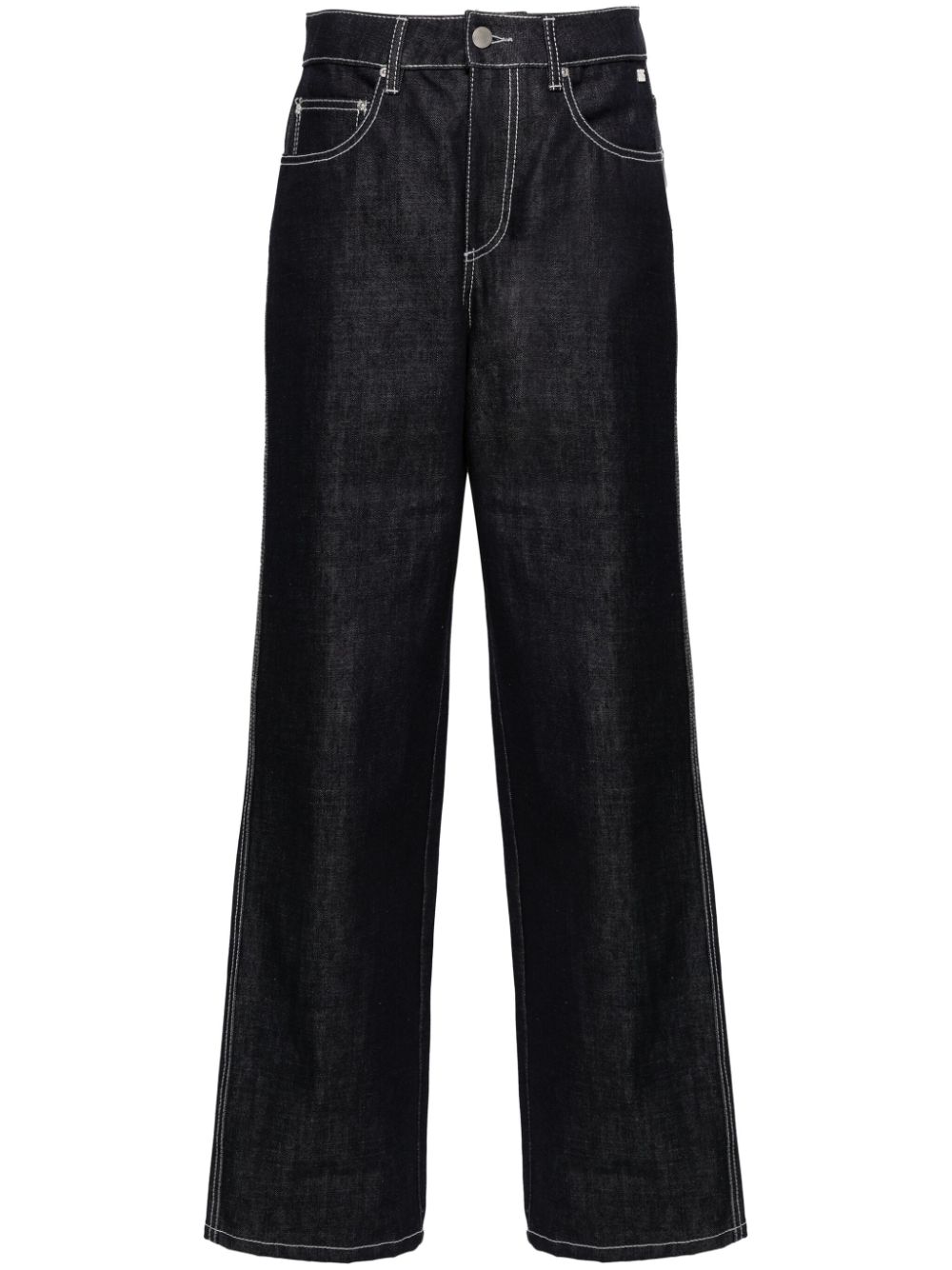 Mid-rise wide-leg jeans - Blue