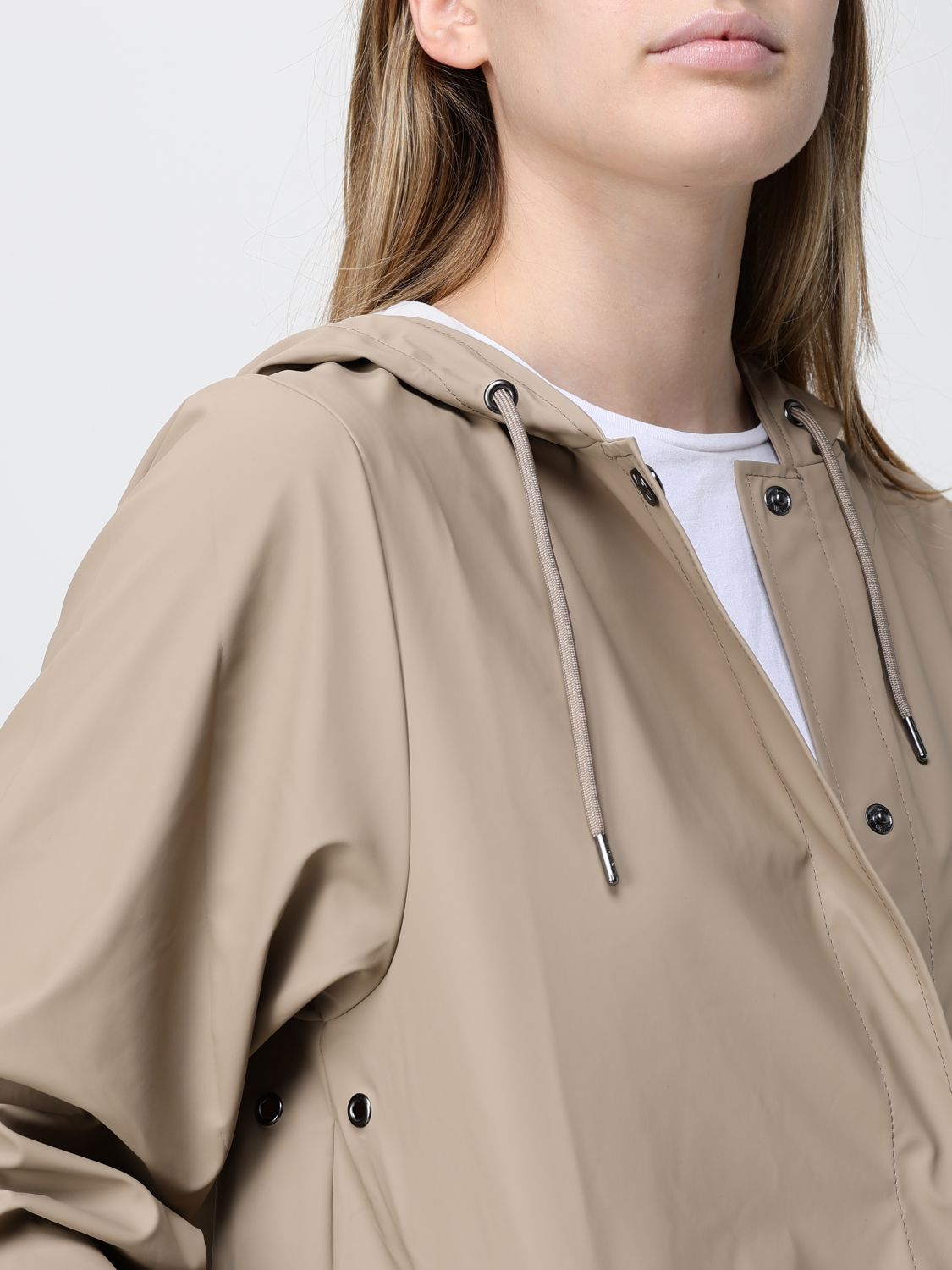 Button-up hooded parka - Black