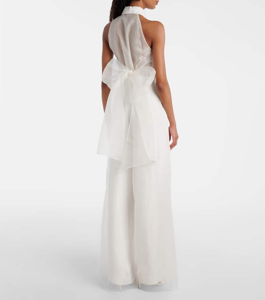 Tunca semi-sheer silk gown