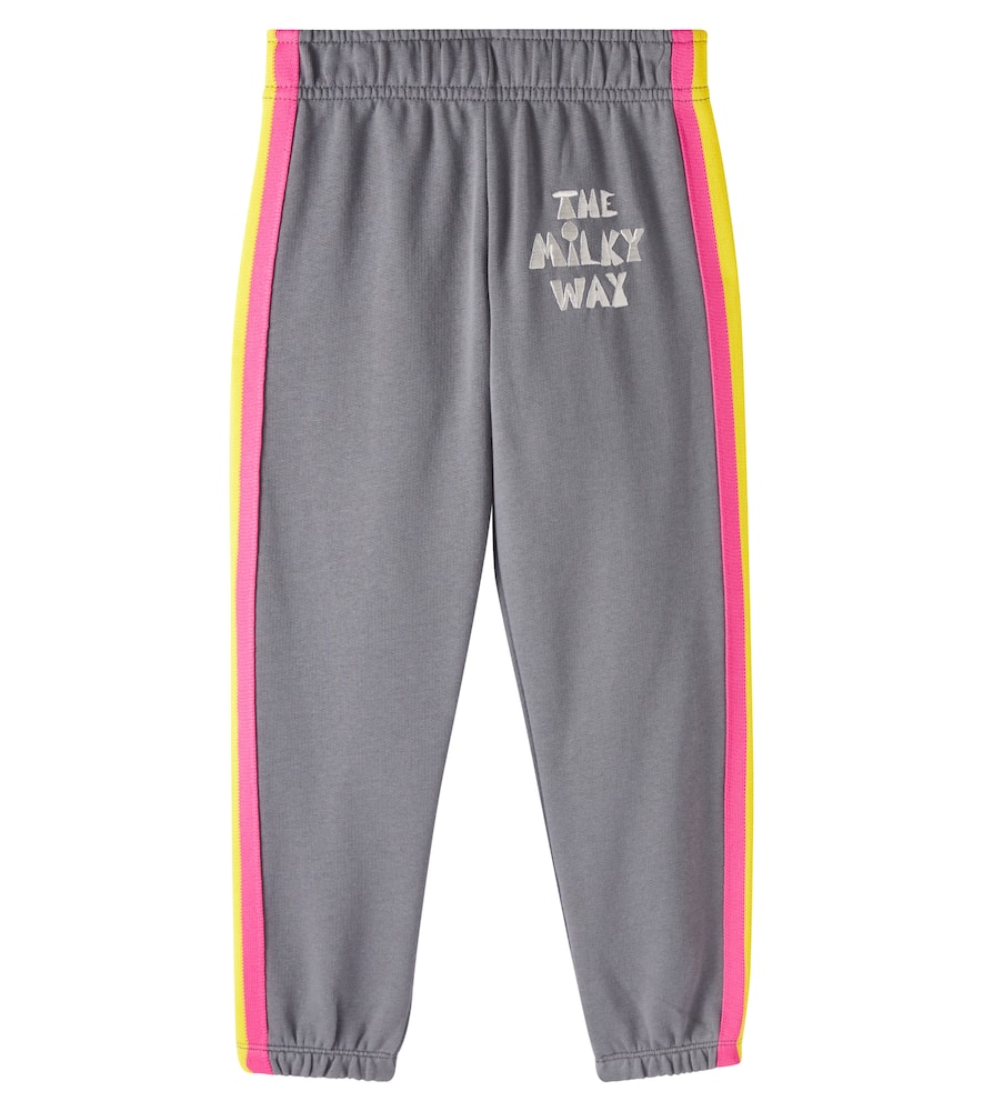 Embroidered cotton jersey sweatpants