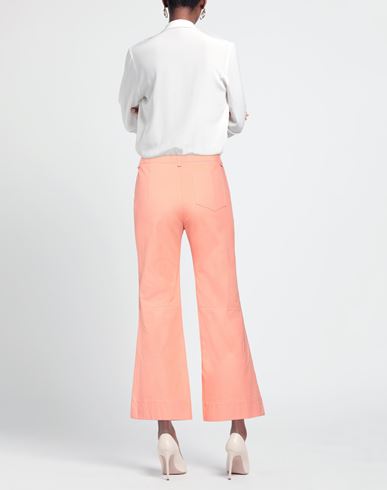 Woman Pants Salmon pink Size 3 Cotton, Linen