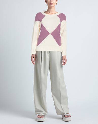 N. o.w. Andrea Rosati Cashmere Woman Sweater Mauve Size M Cashmere, Viscose, Wool, Polyamide