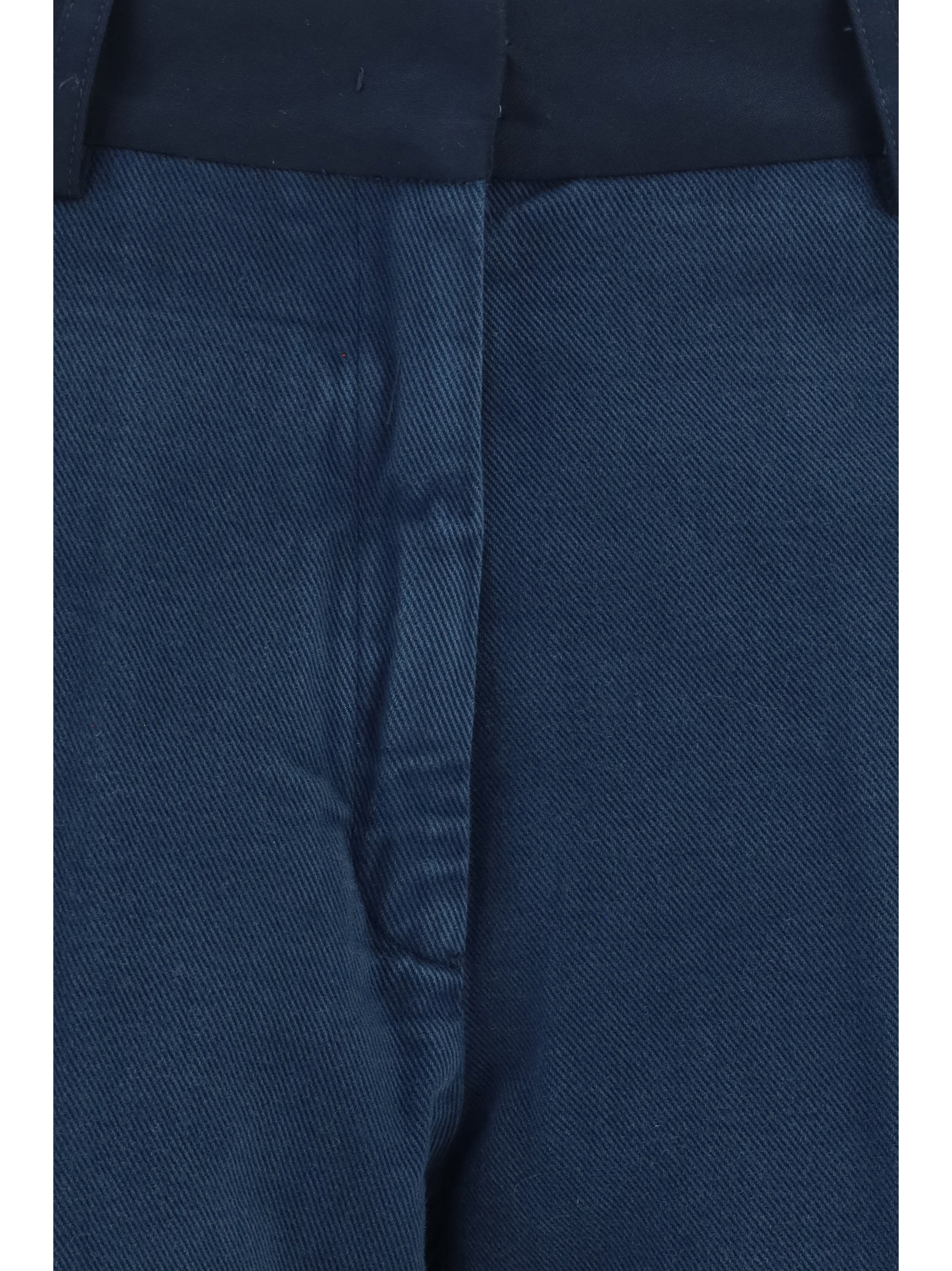Fluid Cotton Chino Trousers — Navy