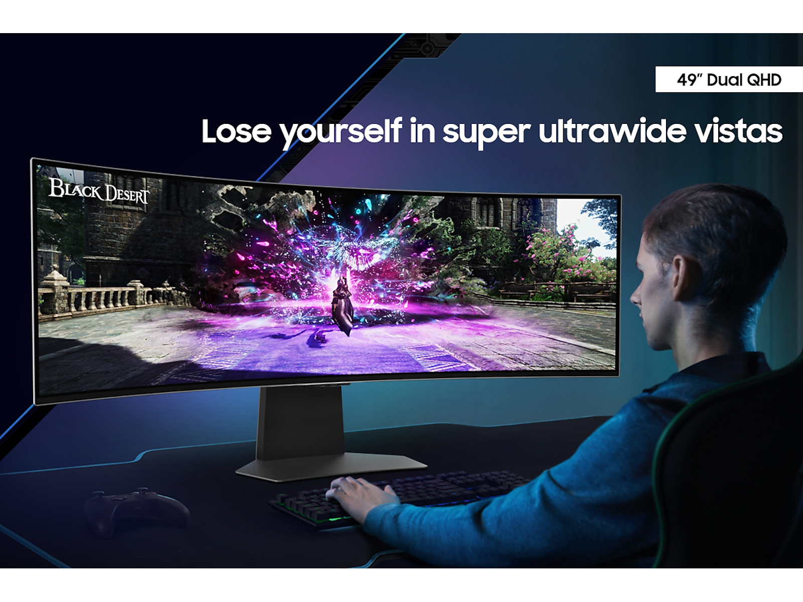 49" Odyssey OLED G9 in silver (G95SC) DQHD 240Hz 0.03ms G-Sync Compatible Curved Smart Gaming Monitor(LS49CG954SNXZA)