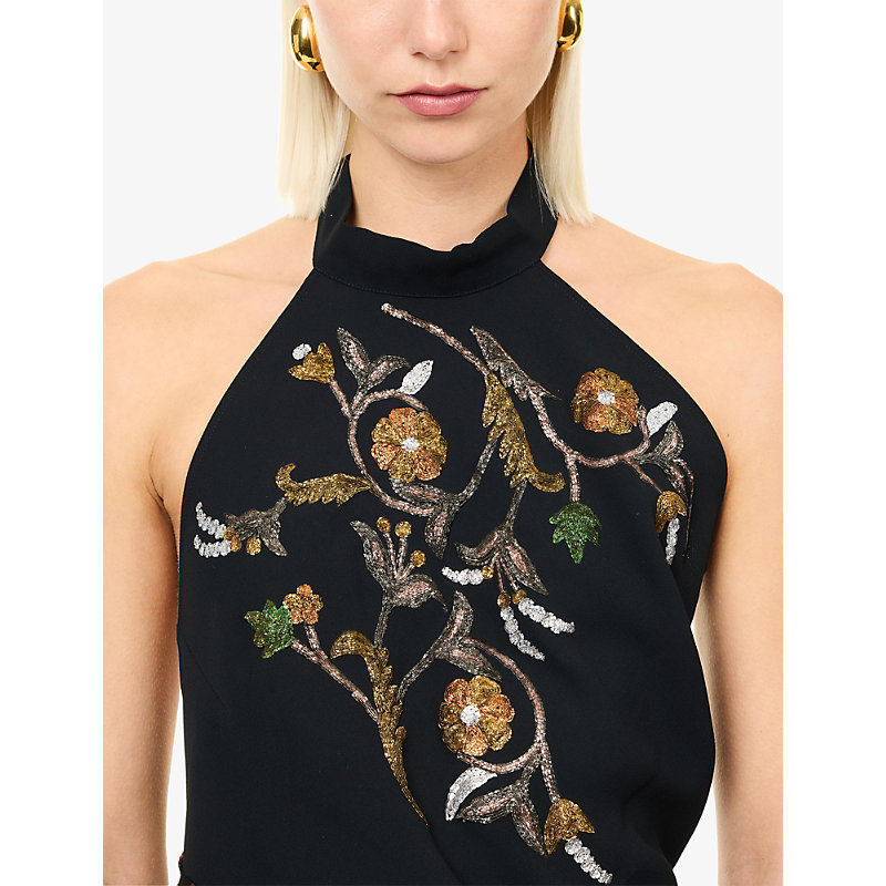 Womens Carfys Embroidered Crepe Top