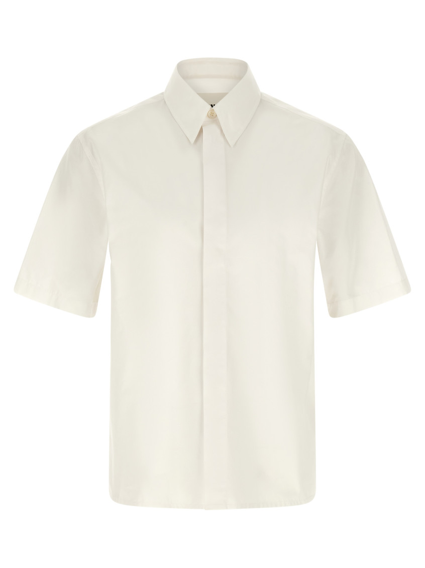 Logo Embroidery Shirt Shirt And Blouse White