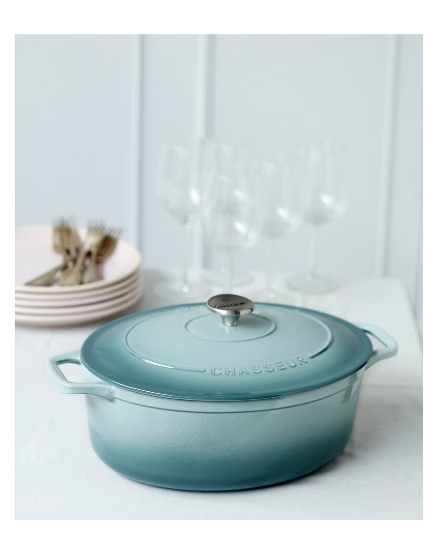 7.25Qt French Enameled Cast Iron Oval Dutch Oven