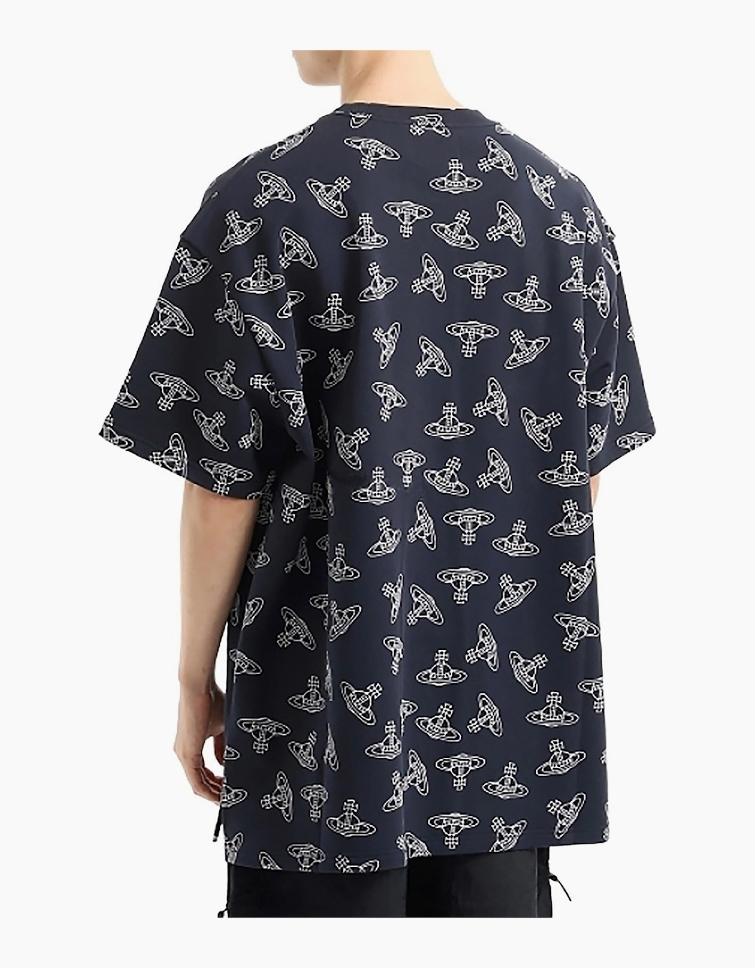 Men's Men's Vivienne Westwood Navy All Over Orb Oversized T-Shirt