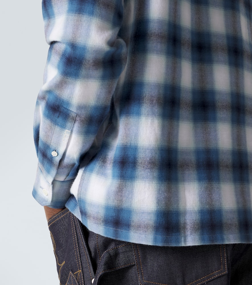 Checked cotton flannel shirt