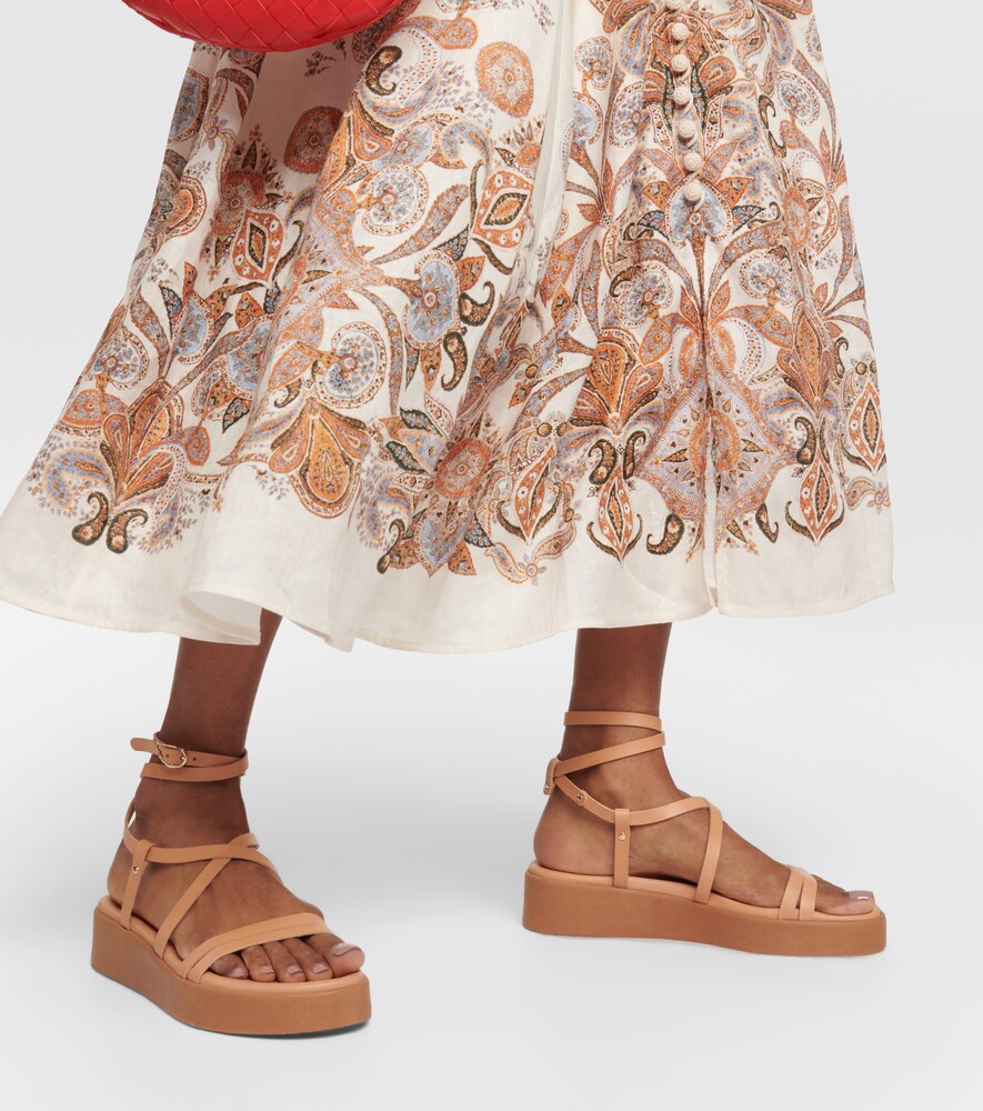 Aristea leather platform sandals