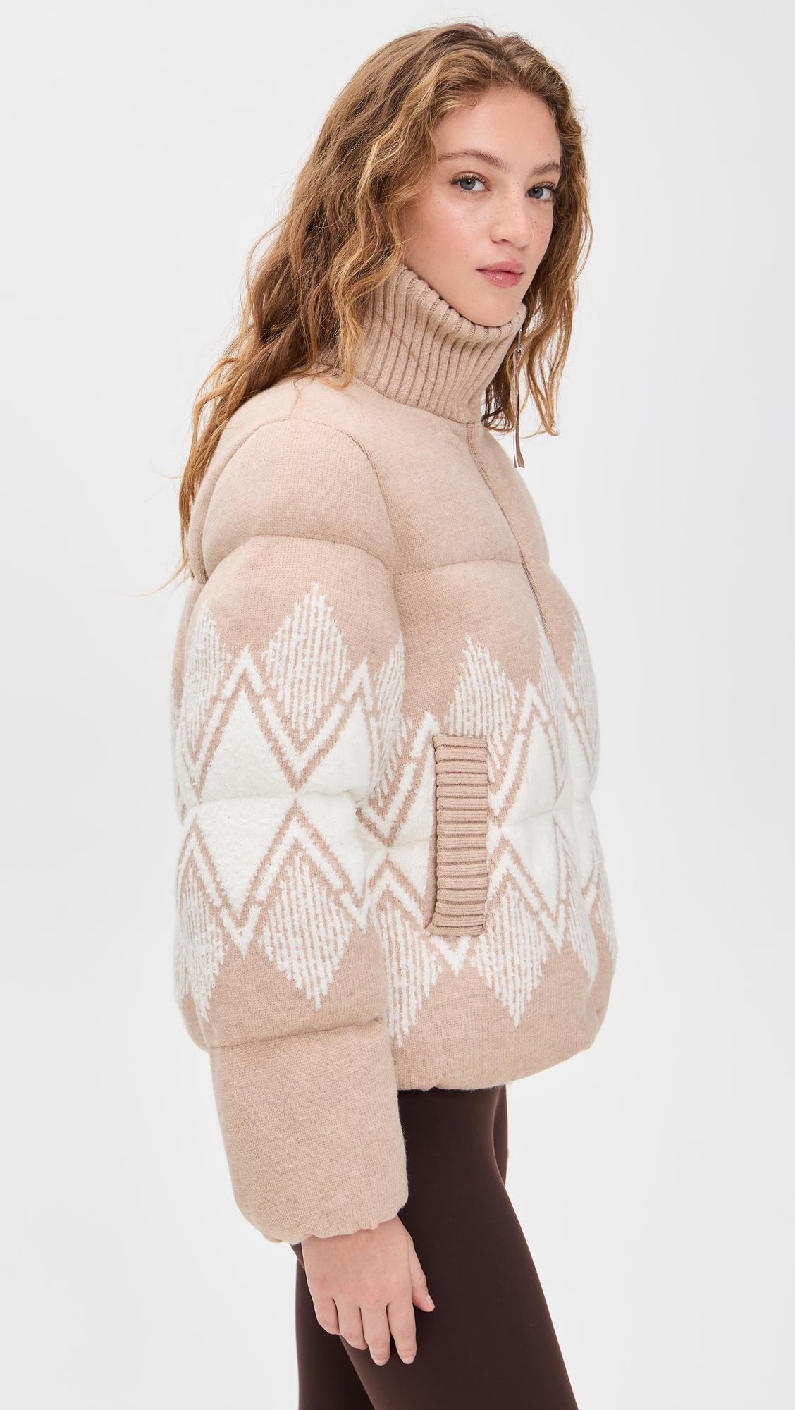 Belinda Knit Puffer Light Taupe