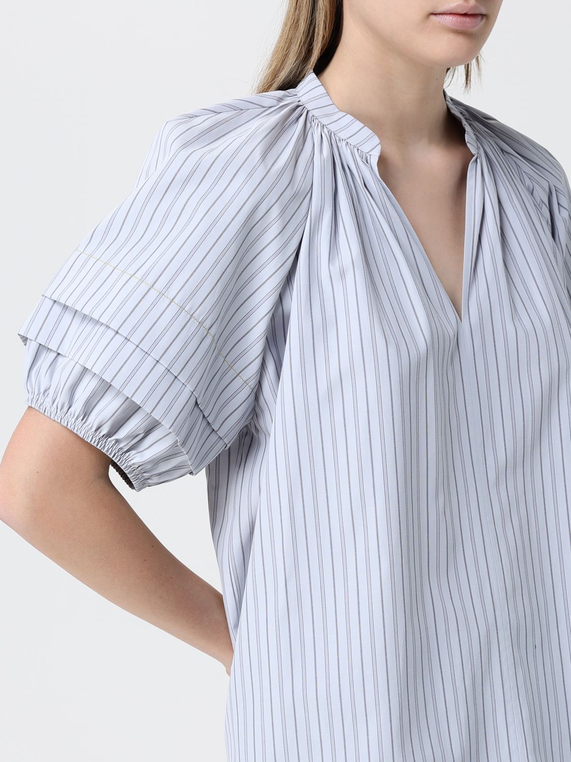Top Woman color Gnawed Blue