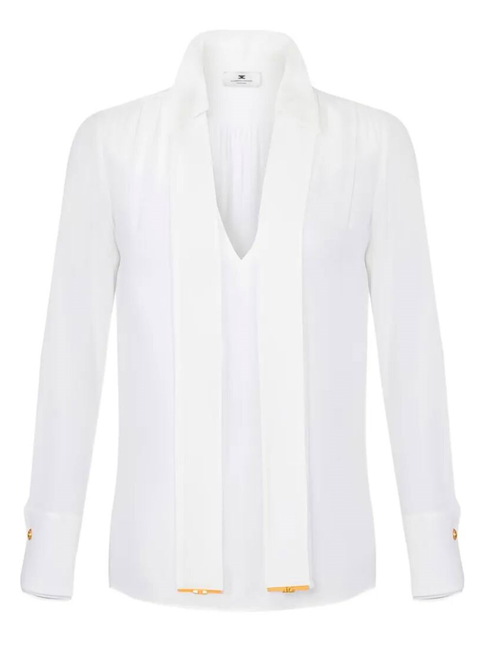 Viscose Georgette Blouse With Sash Belt