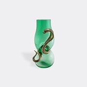 'cobra' Vase, Green And Bronze